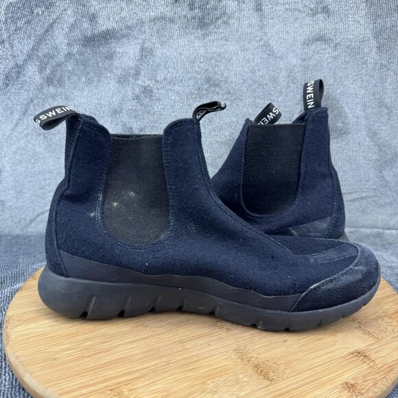 Giesswein Merino Wool Boots Womens Size 9 EU 40 Black Chelsea Slip On Ankle Warm - Picture 7 of 11